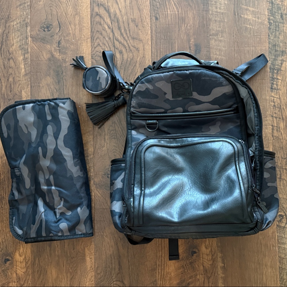 Itsy Ritzy Chelsea+Cole Camo Diaper bag